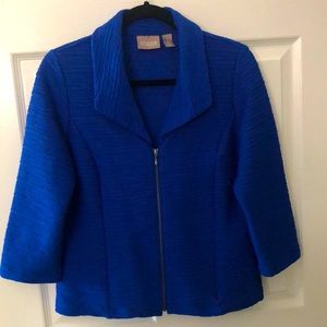 Chico’s royal blue 3/4 sleeve blazer jacket